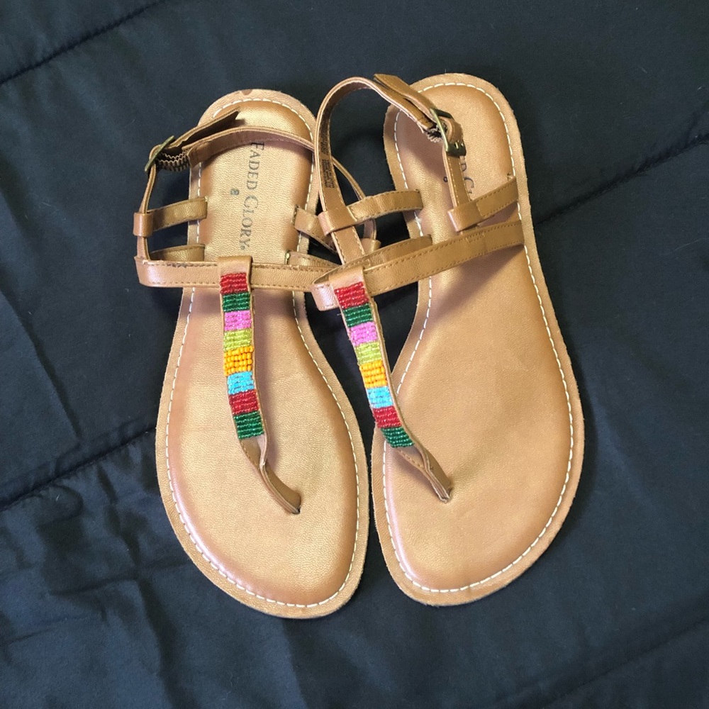Colorful bead sandals